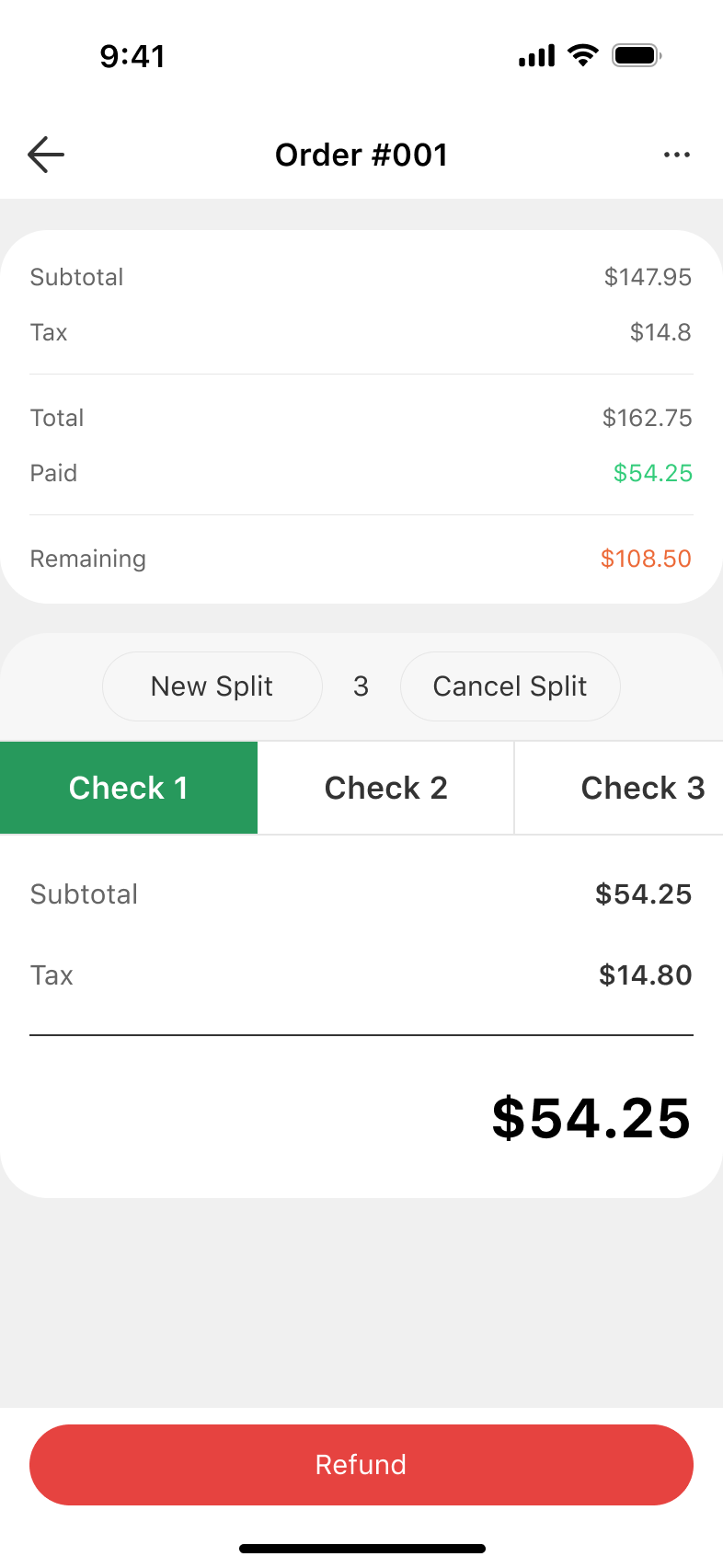 Yammii iPhone ordering and modifier selection